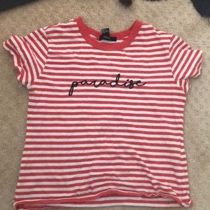 Paradise White and Red striped shirt